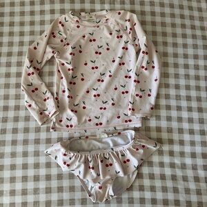 Cherry Print Swim Set